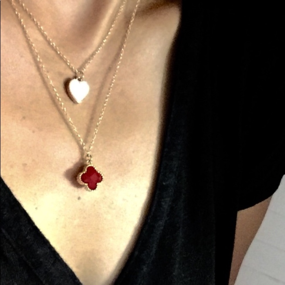 Heart & Flower Multi Layers Necklace